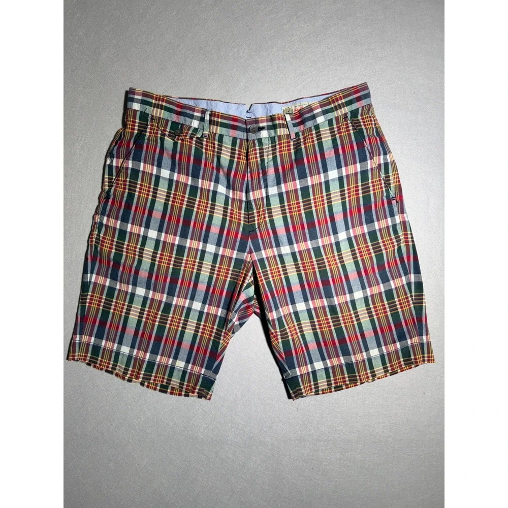 Polo Ralph Lauren Madras Plaid Shorts Mens 35 Multi Color Authentic India Madras